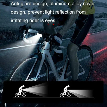 Bicycle Front And Tail Light Set USB Rechargeable For Night Riding
