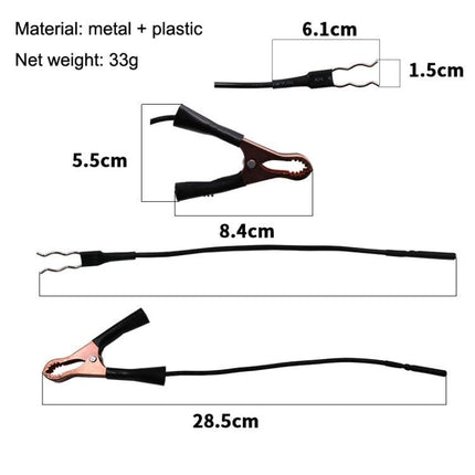 Essential Tool for Daily Car Maintenance Leakage Checks - compact metal/plastic battery leak test clamp with 28.5cm lead