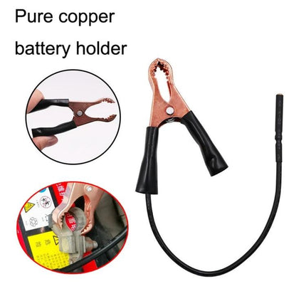 Essential Tool for Daily Car Maintenance Leakage Checks - pure copper battery holder clamp with insulated cable for testing battery drains