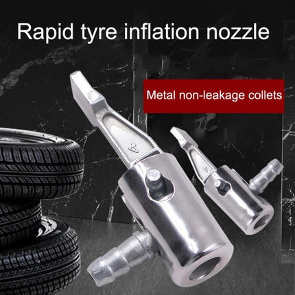 Handy Adapter for Quick Tire Inflation on Road Trips – metal rapid inflation nozzle with extended air nozzle for easy on‑road tire pressure maintenance