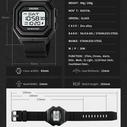 SKMEI Men's Multifunctional Outdoor Watch for Everyday Timing