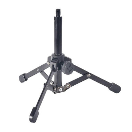 Versatile Desktop Tripod Stand for Microphones and Devices – compact foldable metal desktop tripod for microphones, phones and small devices
