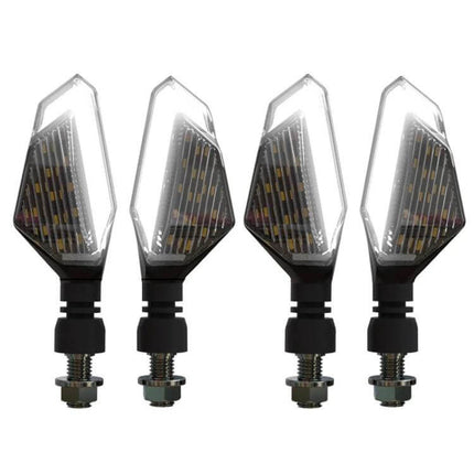 Yellow Blue Two Color V Line Motorcycle Turn Signal Light compact LED two-color V-line motorcycle indicators set