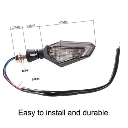 Yellow Blue Two Color V Line Motorcycle Turn Signal Light compact LED indicator easy to install durable