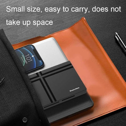 Blueendless USB-C 5-in-1 Memory Card Reader for SD and CF Cards compact card reader shown with phone and laptop in travel pouch