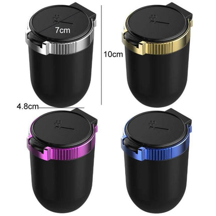 Car Universal Multifunctional Ashtray With Cover For Clean Rides - compact ABS car ashtray with stainless steel liner, sealed lid, one-handed use, 10cm