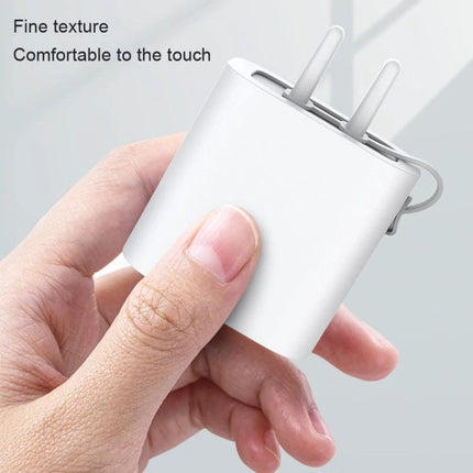 AC01 Silicone Charger Protective Cover Apple 18W 20W 5W Huawei Honor 40W 66W - white silicone charger cover showing fine texture and finger grip