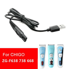 Cable de carga USB de 5 V para cortadora de pelo CHIGO F638 F668 F738, 6 unidades