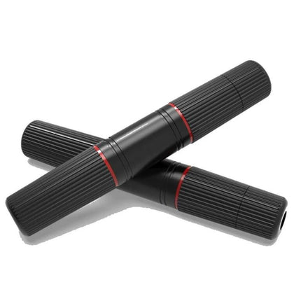 Waterproof Outdoor Network Cable Extension for Secure Connections - IP67 outdoor Ethernet inline coupler with ribbed black body and red rings