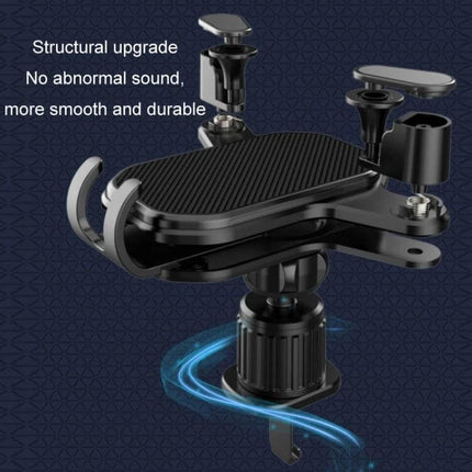 Car Air Outlet Phone Holder With Stable Upside-Down Hook black ABS vent mount with metal hook holding smartphone securely