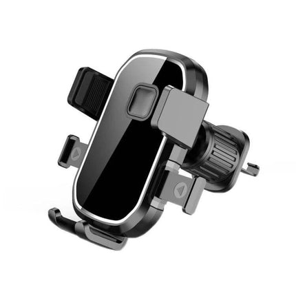 Car Air Outlet Phone Holder Mirror Black For Navigation - black ABS car vent phone mount with metal hook and telescopic arm