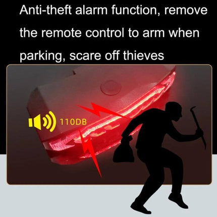 Bicycle Smart Brake Taillight Remote For Night Rides with anti-theft 110dB alarm and bright red brake light for urban commuting visibility