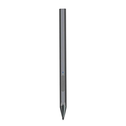 Lenovo Rechargeable Stylus Pen for XiaoXin Pad Pro 11.5 Inch slim gray stylus shown vertically with tip and side button for drawing and note-taking