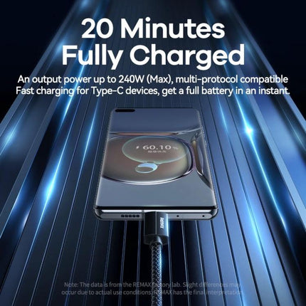 USB Cable for Daily Device Charging at Home or Travel - Type-C fast charging cable powering smartphone in 20 minutes, braided travel-ready cable