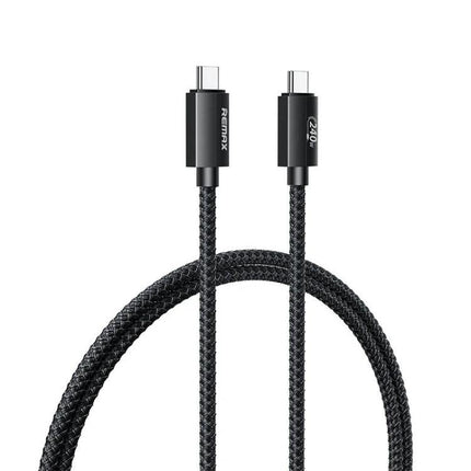 USB Cable for Daily Device Charging at Home or Travel – black braided Type-C cable for fast charging and data transfer