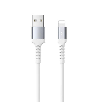 Remax RC-C008 2.4A TPE Soft Anti Breakage Data Cable 1m USB C Micro USB 8 Pin white aluminum alloy TPE fast charging data cable 1m