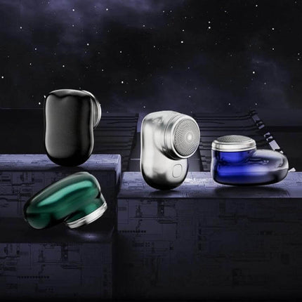 Electric Mini Shaver USB Rechargeable For Everyday Grooming – compact ergonomic USB-C mini shaver in black, silver, green and blue for travel touch-ups