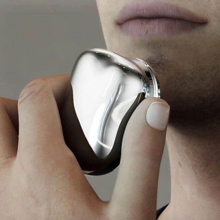 Electric Mini Shaver USB Rechargeable For Everyday Grooming — compact electroplated travel trimmer for precise lip, jawline, and neckline touch-ups