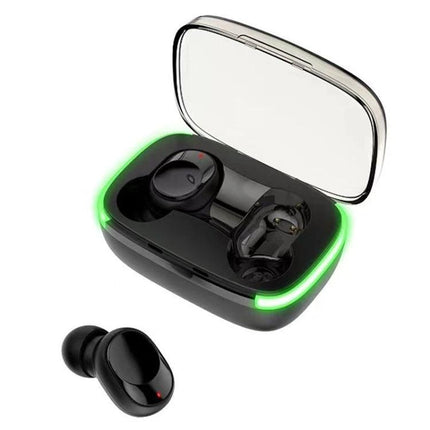 TWS Sports Wireless In-Ear Earphones For Commute And Gym black earbuds with charging case, Bluetooth 5.1, IPX4 sweat resistant