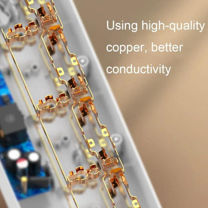 LDNIO Multifunctional Travel Charging Socket for Home and Office showing internal high-quality copper contacts for better conductivity
