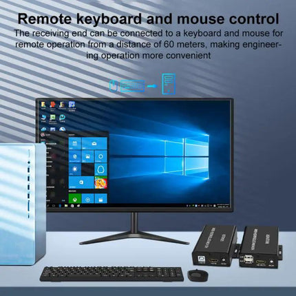 Practical HDMI KVM Extender for Up to 60 Meters Distance