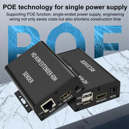 Practical HDMI KVM Extender for Up to 60 Meters Distance
