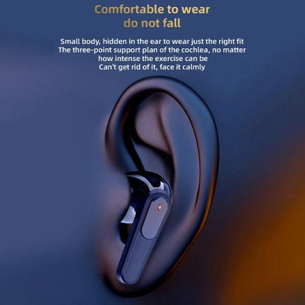 Mini True Wireless Earbuds With Secure Fit For Everyday Use ergonomic in-ear image showing secure fit for running gym commutes