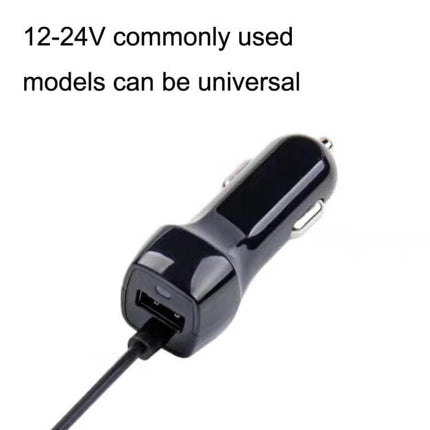 Multi-Output USB-C And Micro USB Car Charger For In-Car Charging compact 12–24V car charger with USB‑C, Micro USB and 8‑pin ports