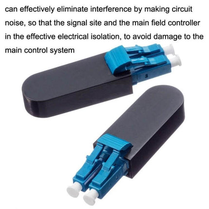 LC Single Mode Optical Fiber Loop Connector for Network Use - blue LC ceramic-core loop connector shown with dust caps, ideal for data center signal integrity