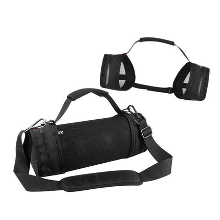 Sony Padded Speaker Carrying Bag For Everyday Outings showing black padded case with shoulder strap and handle for SRS-XB43