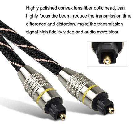 EMK Digital Optical Fiber Audio Cable for High-Definition Connections high-fidelity Toslink SPDIF cable with polished lens connectors