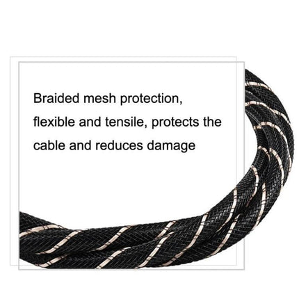 EMK Digital Optical Fiber Audio Cable for High-Definition Connections braided mesh protection, flexible tensile jacket preventing damage