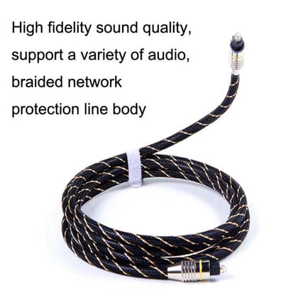 EMK Digital Optical Fiber Audio Cable for High-Definition Connections braided network protection line for home theater and gaming, high-fidelity sound