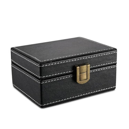 Protective RFID Shielding Box for Car Keys and Mobile Phones — black PU leather security box for keys and phones
