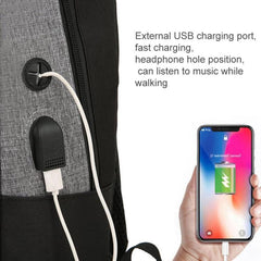 Versatile 3-in-1 USB Charging Business Backpack with Coin Purse and Water-Resistant Oxford Fabric