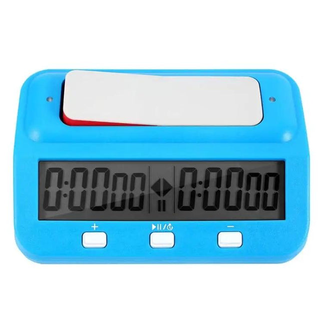Plastic Chess Clock For Chess Games Blue With Clear Display | Syndmart
