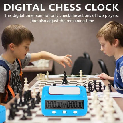 Plastic Chess Clock For Chess Games Blue With Clear Display