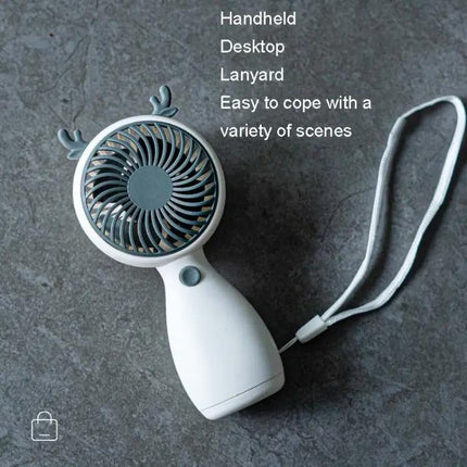 Mini USB Handheld Fan With Lanyard For Personal Cooling