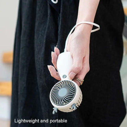 Mini USB Handheld Fan With Lanyard For Personal Cooling