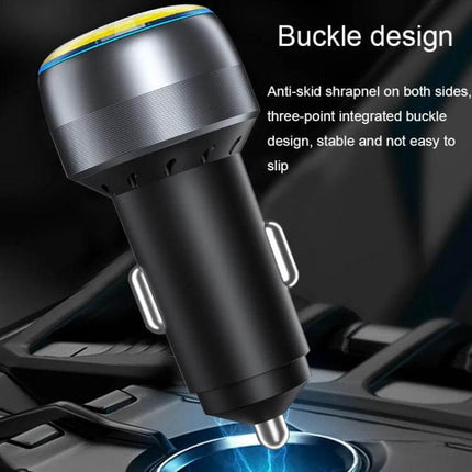 Dual-Port Car Charger For Everyday Phone Charging - compact aluminum alloy dual USB car charger with QC3.0 PD3.0 PPS support, buckle anti-slip design