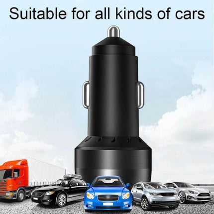 Dual-Port Car Charger For Everyday Phone Charging - compact black dual-port car charger with QC3.0 PD3.0 PPS, shown with multiple car types