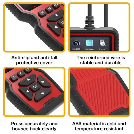 OBD2 Tool for Everyday Car Maintenance and Checks handheld diagnostic scanner with anti-slip cover and reinforced cable