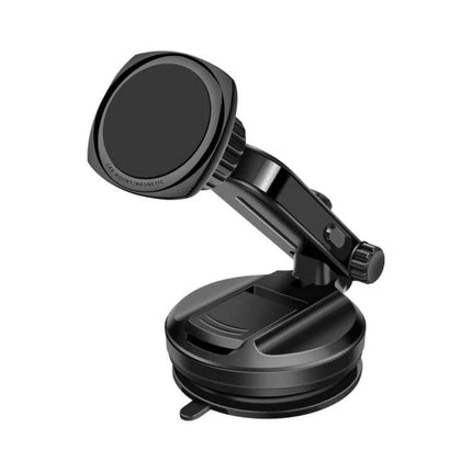 Car Telescopic Suction Cup Magnetic Phone Holder Non Slip - black ABS magnetic dashboard/windshield mount with telescopic arm and 220° swivel