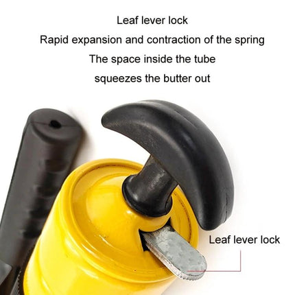 Handheld Grease Gun for Everyday Vehicle Maintenance Tasks showing leaf-type pull rod and T-handle for controlled lubrication