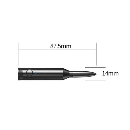 M416 Car Bluetooth Receiver Black For In Car Audio — compact 87.5mm x 14mm Bluetooth 5.3 AUX adapter with USB‑C charging and built‑in mic