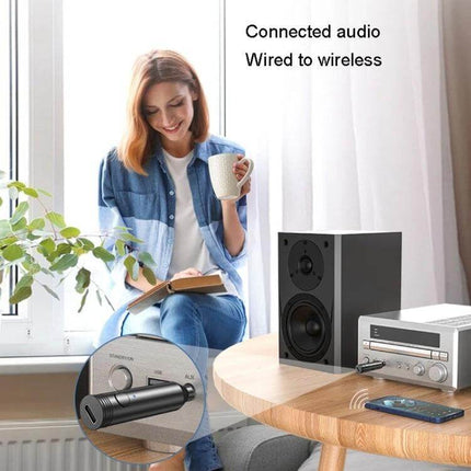 M416 Car Bluetooth Receiver Black For In Car Audio — compact USB-C rechargeable adapter for wireless streaming, hands-free calls, 10-hour Bluetooth 5.3 use