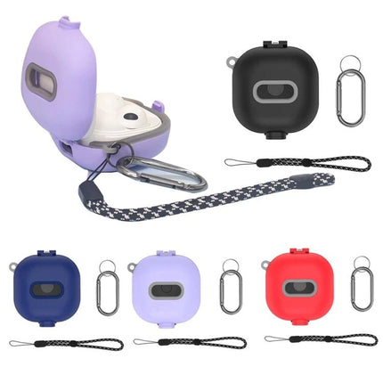 Essential Case for Samsung Earbuds in Everyday Activities - durable TPU protective case with carabiner and wrist strap, fits Galaxy Buds Live/Pro/2