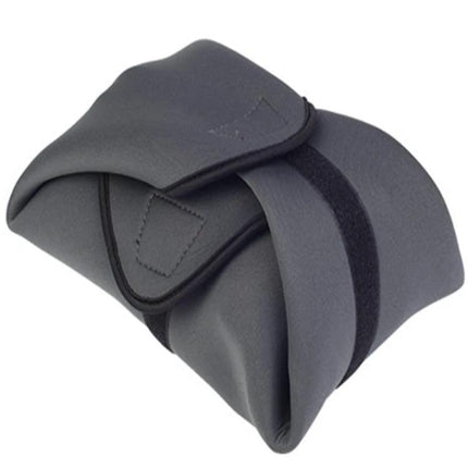 Durable SLR Camera Bag with Waterproof Diving Material for Protection - compact grey neoprene protective pouch with Velcro closure