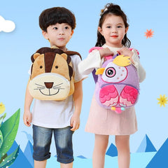 Charming Plush Animal Backpack for Kids - Ideal for School and Adventures