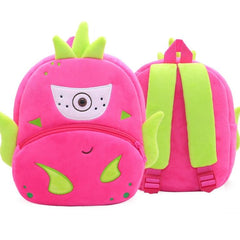 Mochila infantil con dibujos de frutas y verduras de peluche